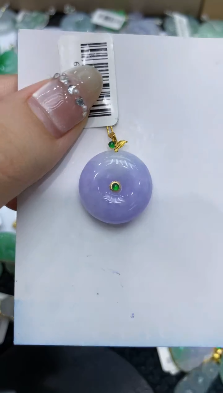 【闪购商品】翡翠颈饰18K金镶嵌222222222