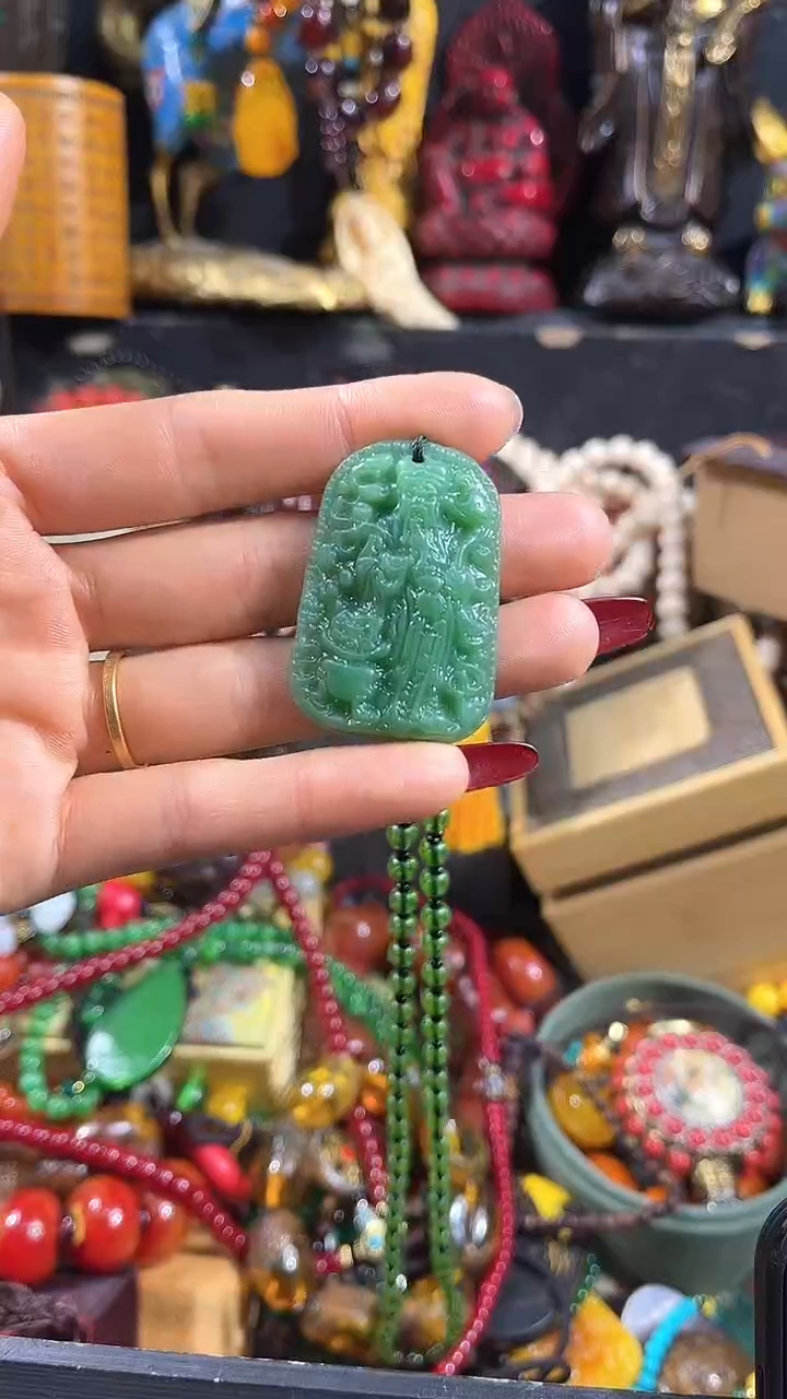 【闪购商品】和田玉颈饰未镶嵌【闪购商品】绿色彩色项链mbn