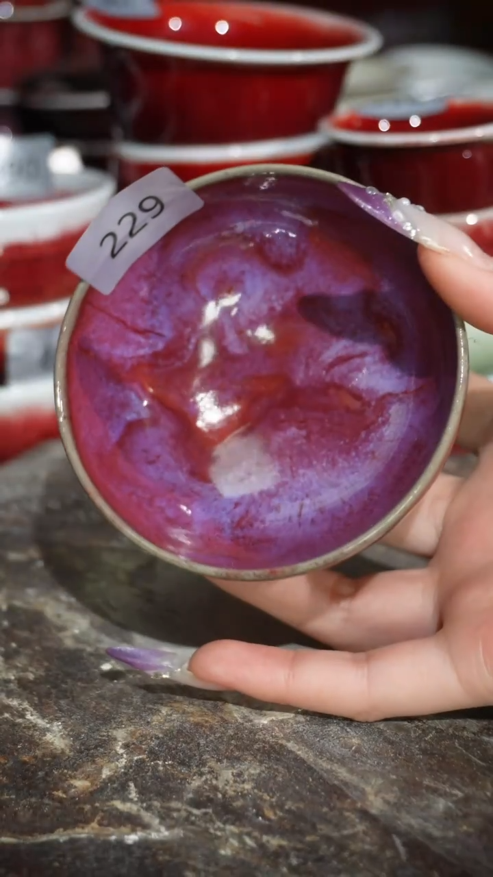 摆件陶精品窑变钧瓷茶器