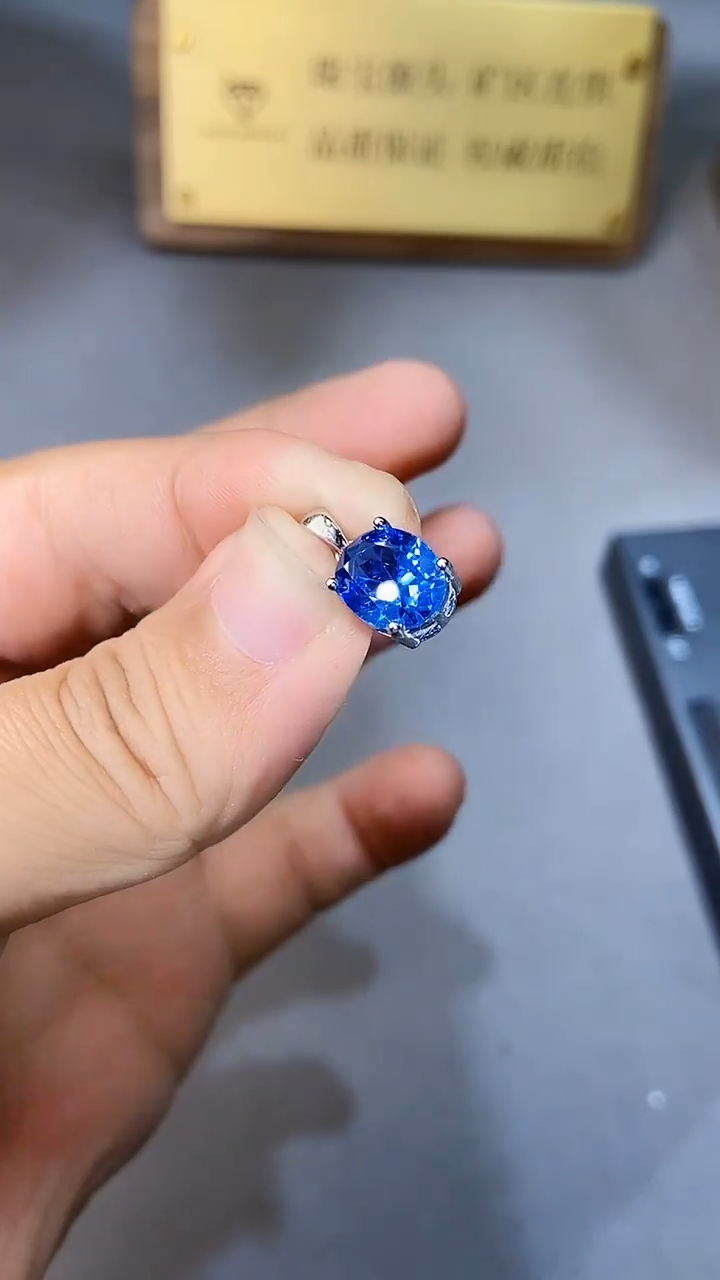 【闪购商品】蓝宝石颈饰银S925镶嵌354