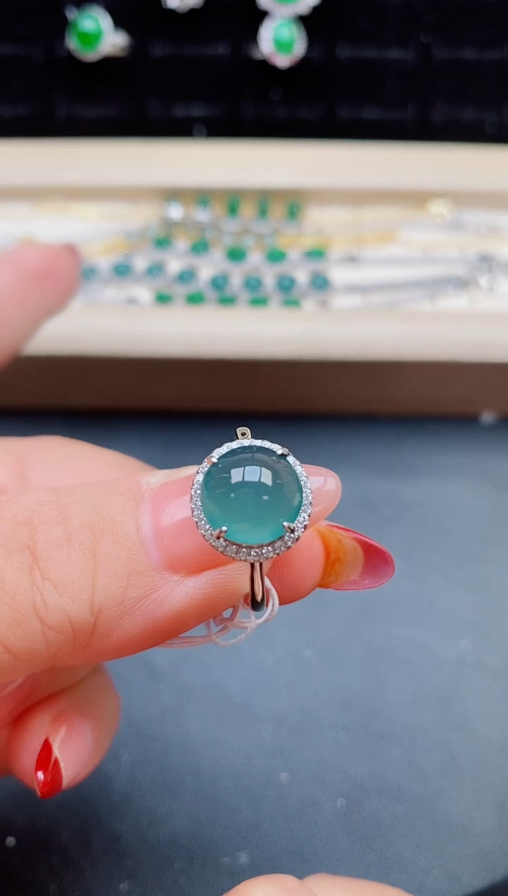 【闪购商品】翡翠戒指银S925镶嵌21321
