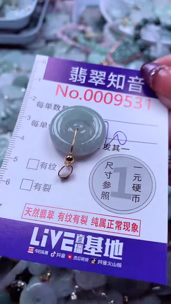 翡翠未镶嵌吊坠(不含链)9531