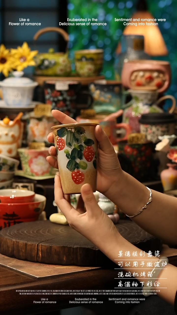 陶瓷景德镇高温釉下彩手工手绘款式@A0929@