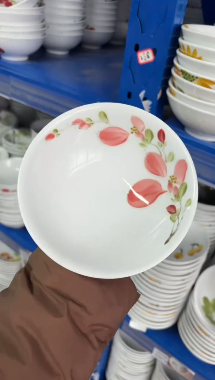 瓷片景德镇高温陶瓷食品级手绘釉中彩-壮壮碗