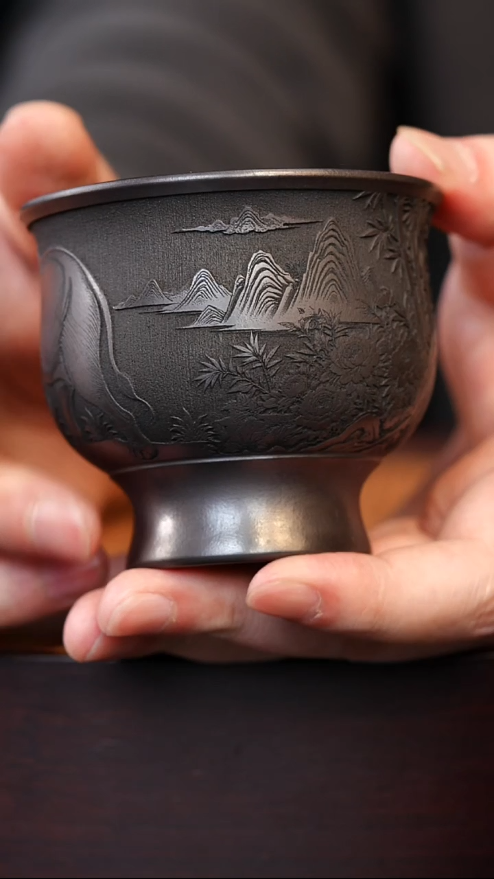 茶杯紫砂宜兴全手工原矿紫砂杯