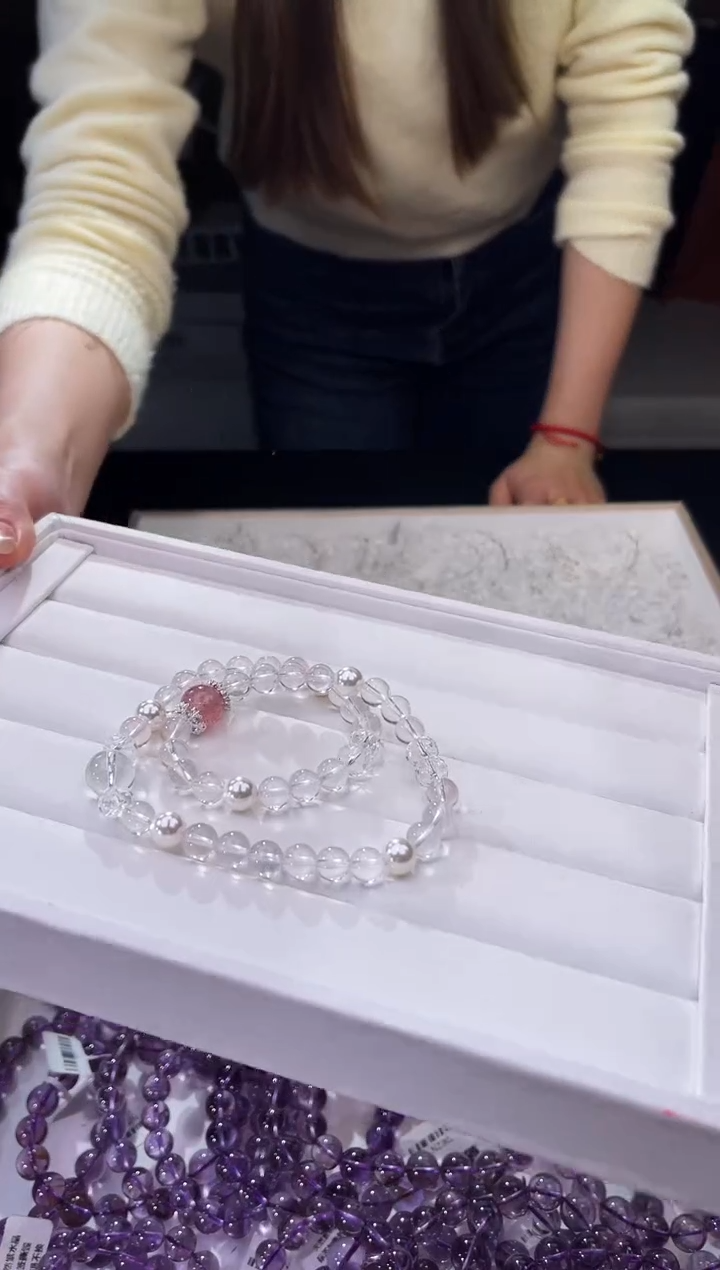 【闪购商品】水晶/未镶嵌57号珠宝水晶手串/多样性发一