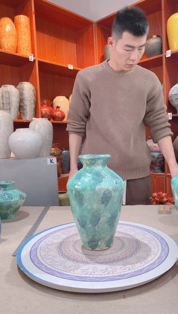 【闪购商品】瓶精品陶瓷花瓶 无花 新品彩陶 大号