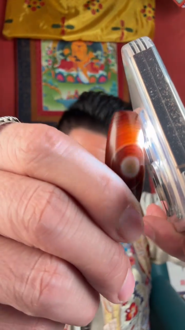 无非金属缠丝天珠