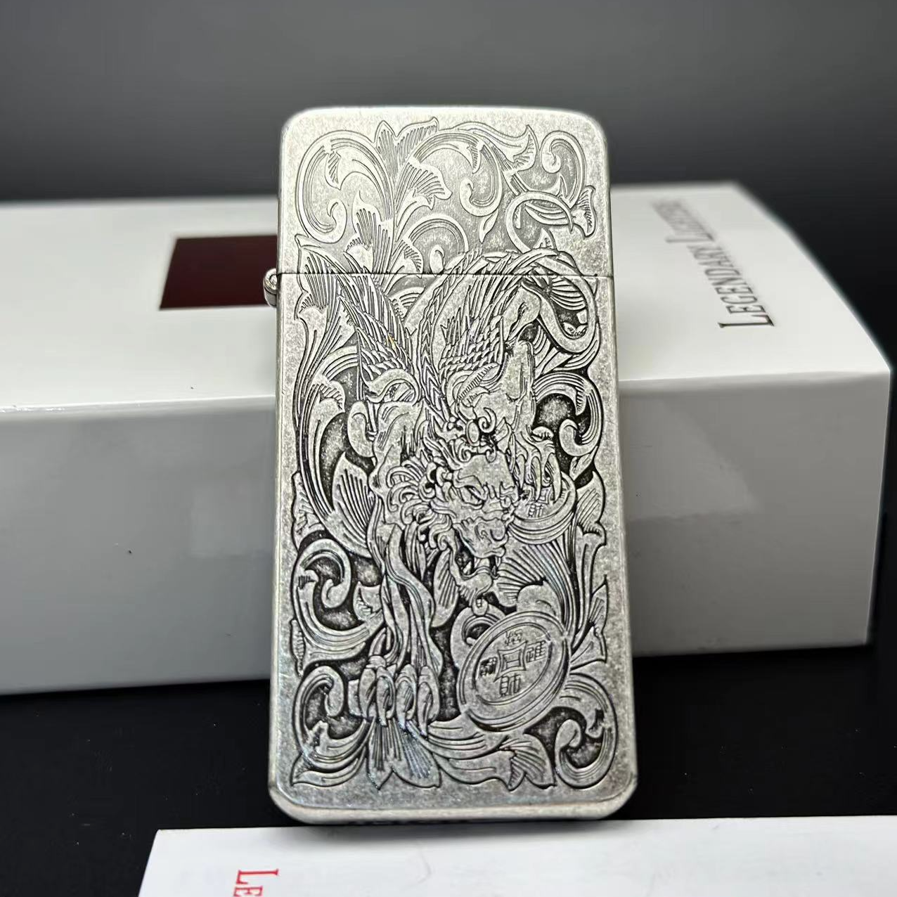 IMCO 超薄古银财运流年 4900 打火机