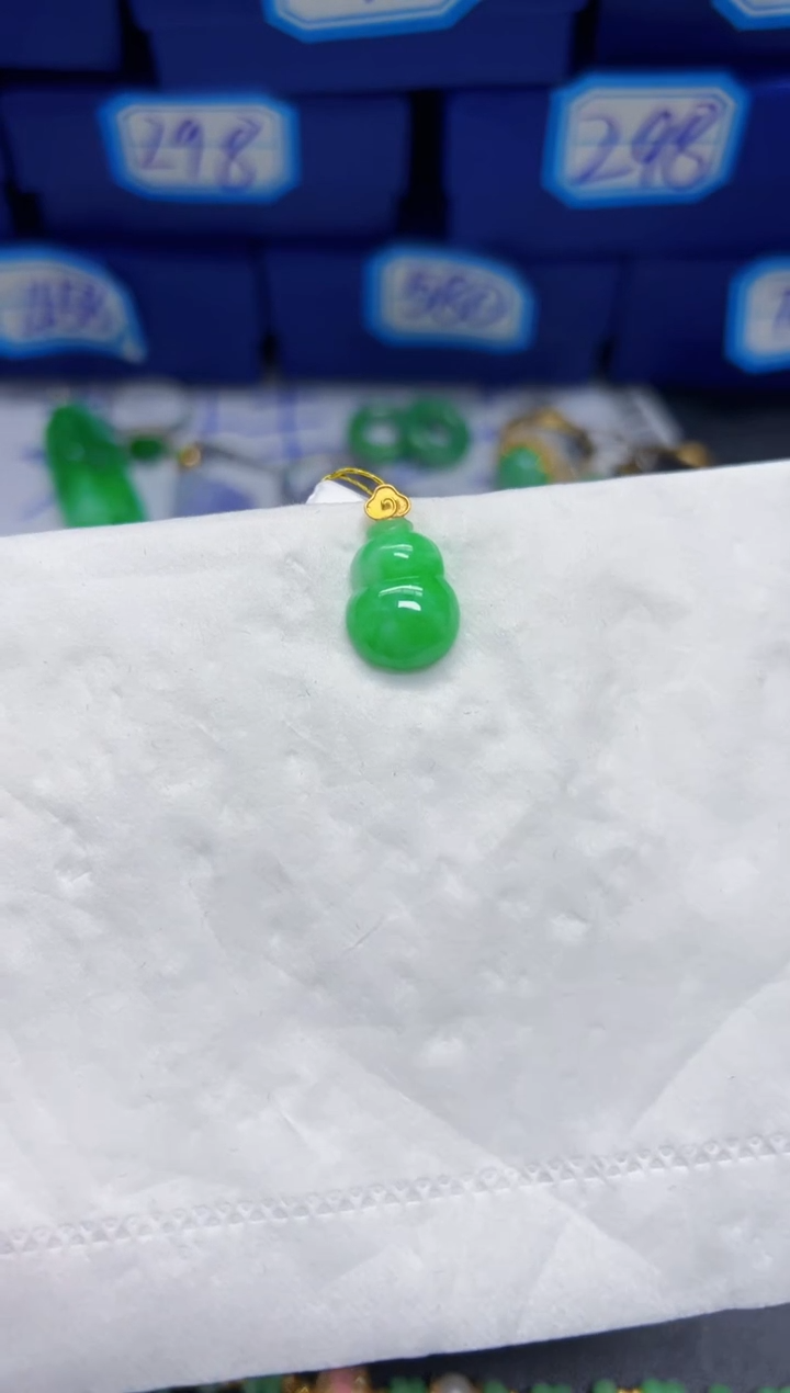 【闪购商品】翡翠颈饰18K金镶嵌Y缅料A货/支持复检/一件