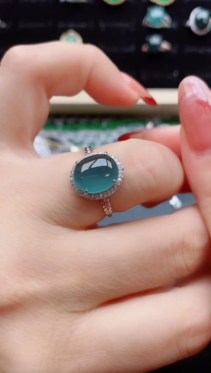 【闪购商品】翡翠戒指银S925镶嵌321321