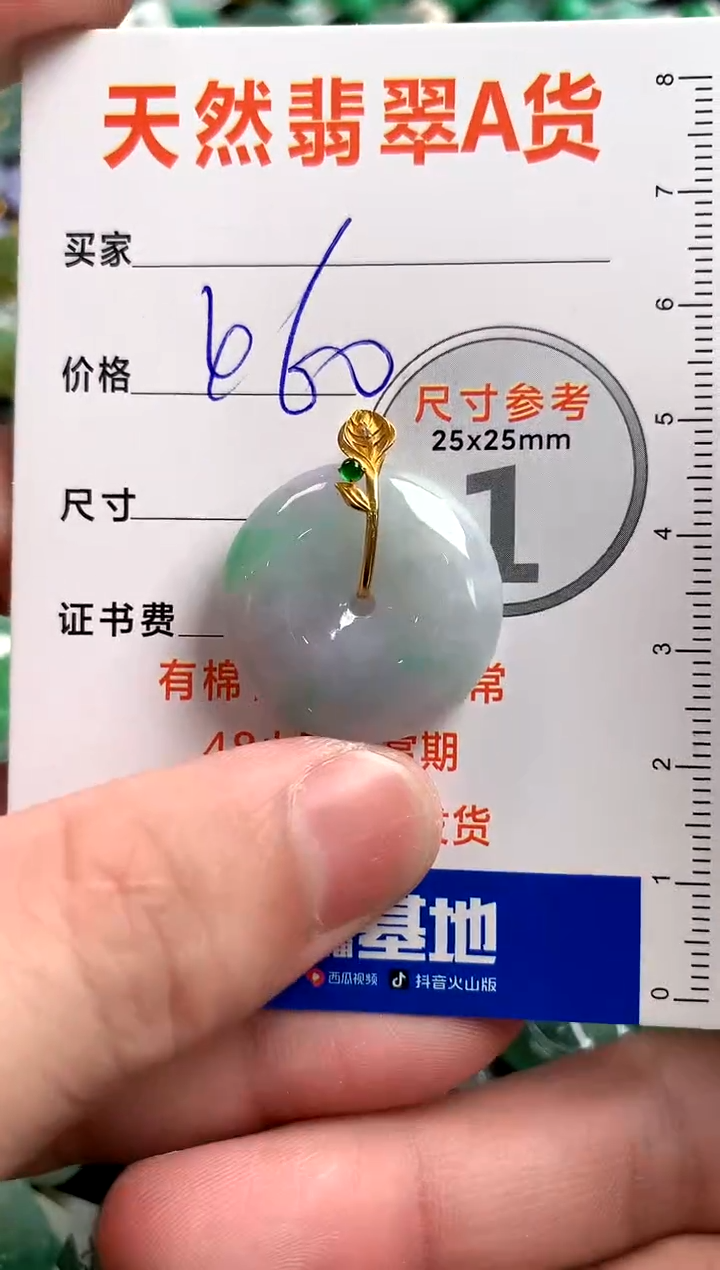 【闪购商品】翡翠颈饰18K金镶嵌0430317301