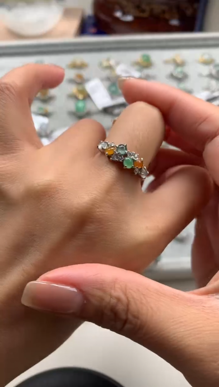 银S925镶嵌戒指翡翠15