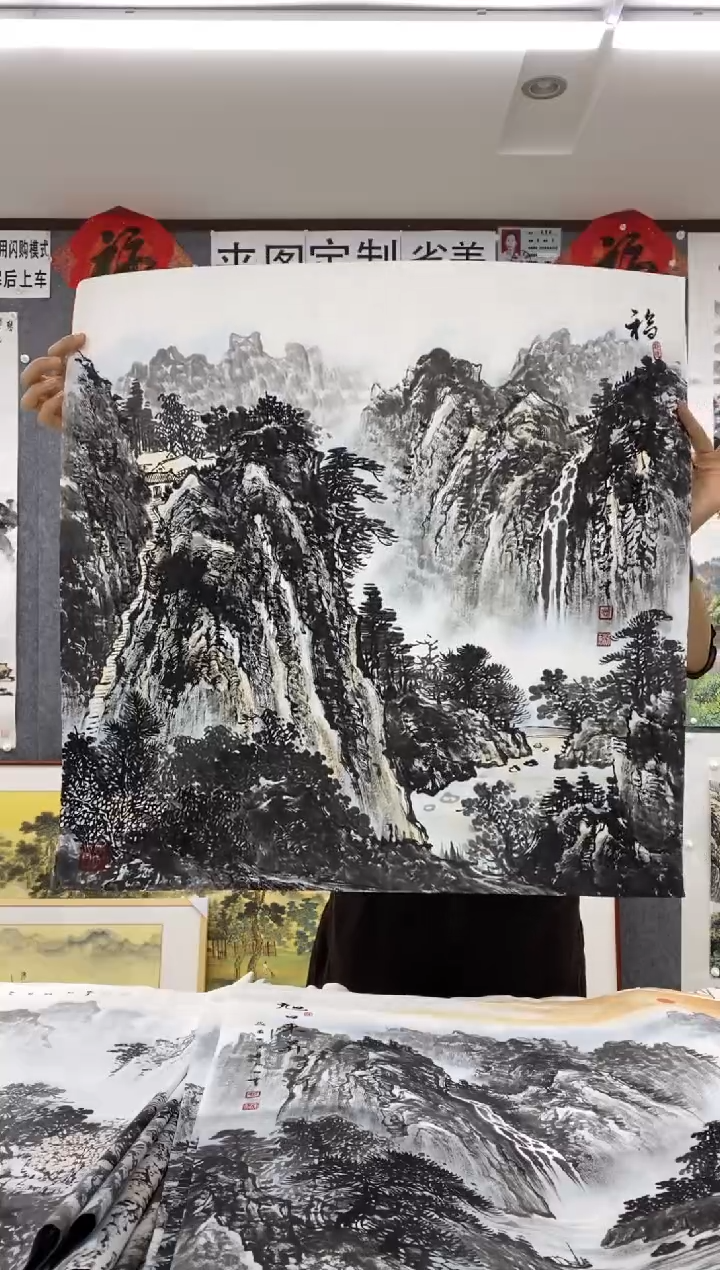 国画福利！沈泳江手绘 四尺斗方68*68cm