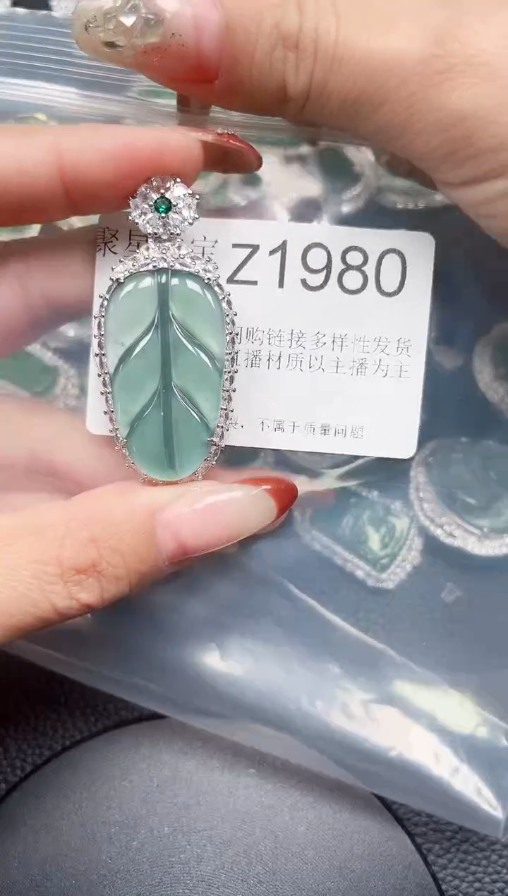 【闪购商品】翡翠颈饰未镶嵌吊坠赠皮绳1980