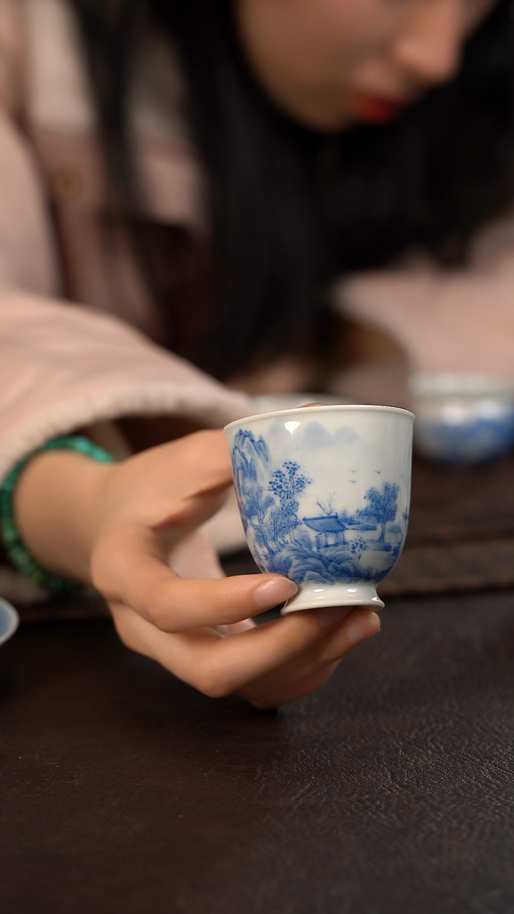 【闪购商品】杯聚澜堂山水大号闻香杯