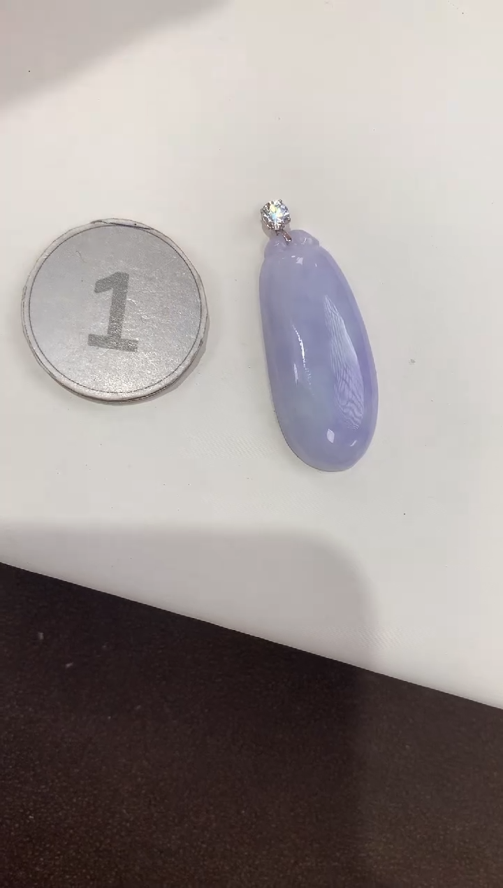 颈饰18K金镶嵌翡翠 天然缅甸a货翡翠