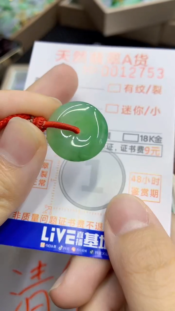 翡翠未镶嵌颈饰             1