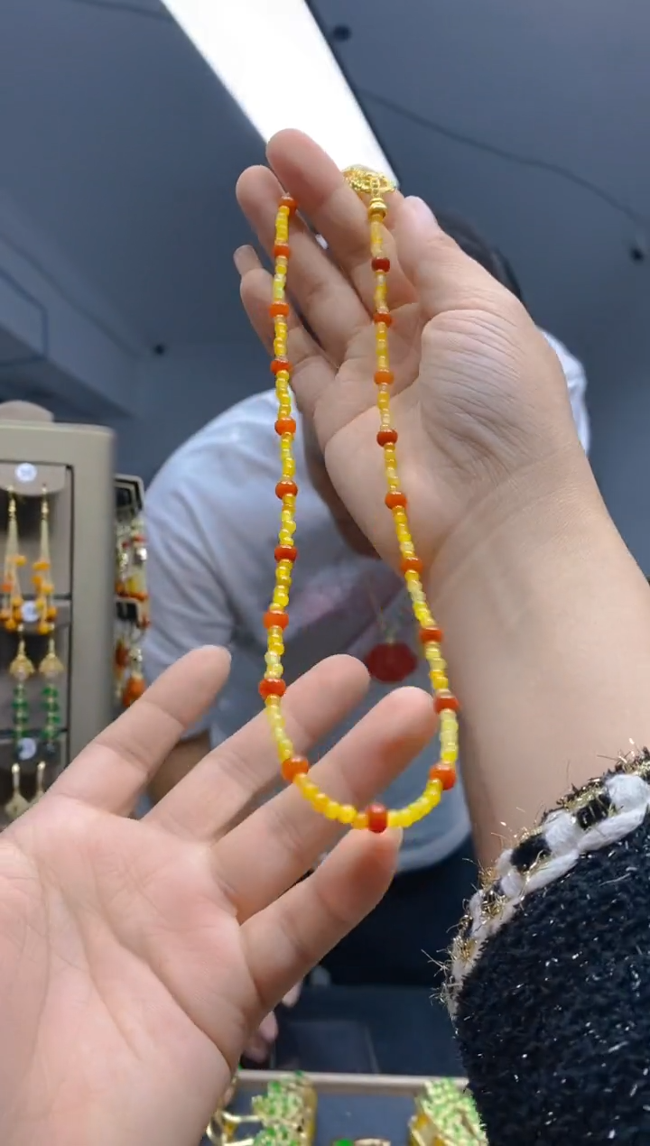 【闪购商品】翡翠耳饰合金0500翡翠锁骨链