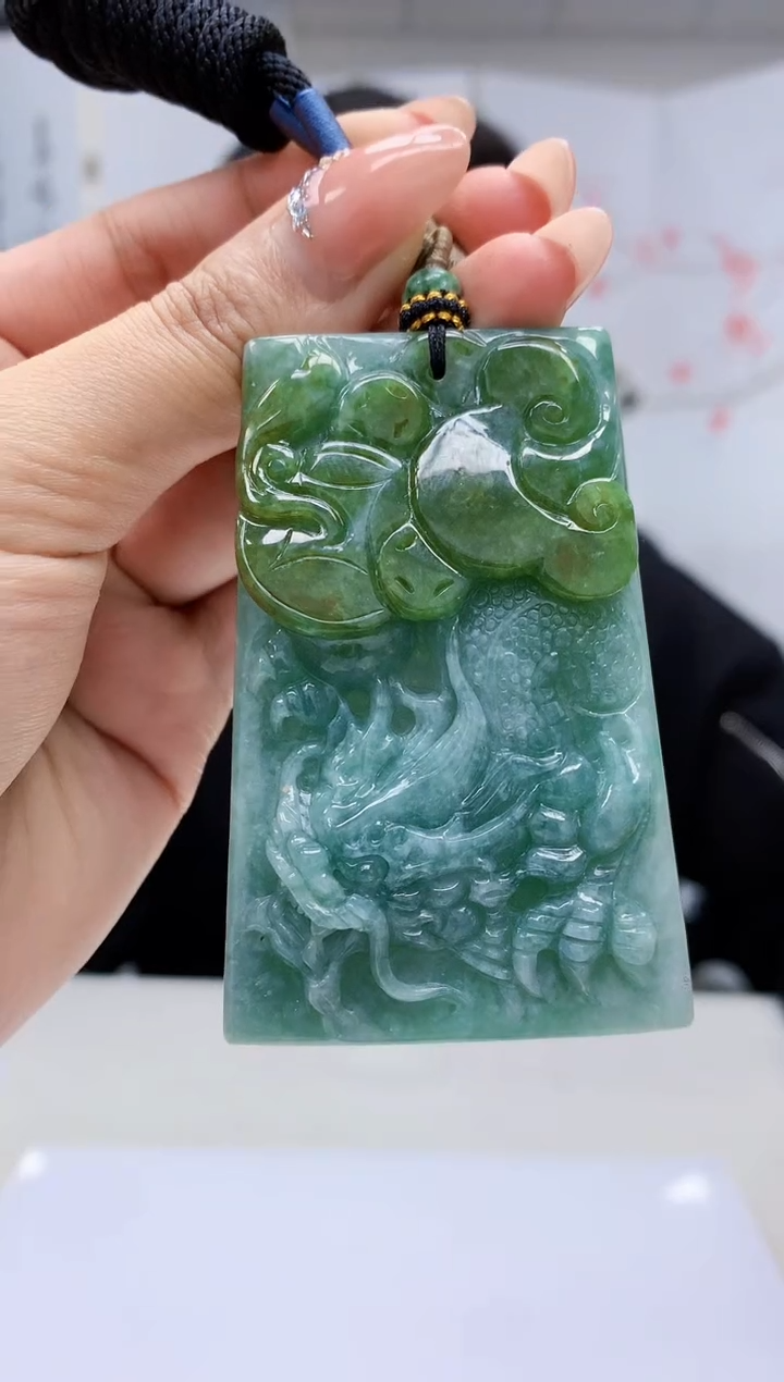 【闪购商品】定制翡翠未镶嵌4917MM-毛货挂件14