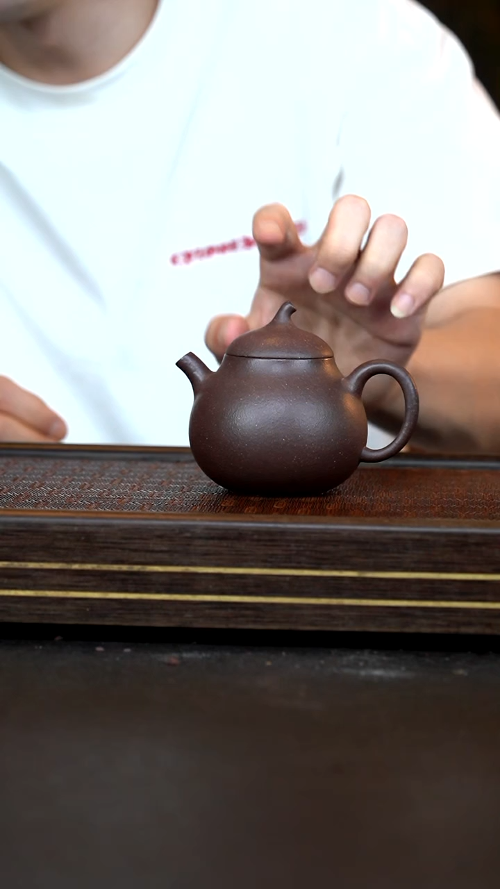 茶壶紫砂CZP   大水潭天青泥    茄瓜   170cc
