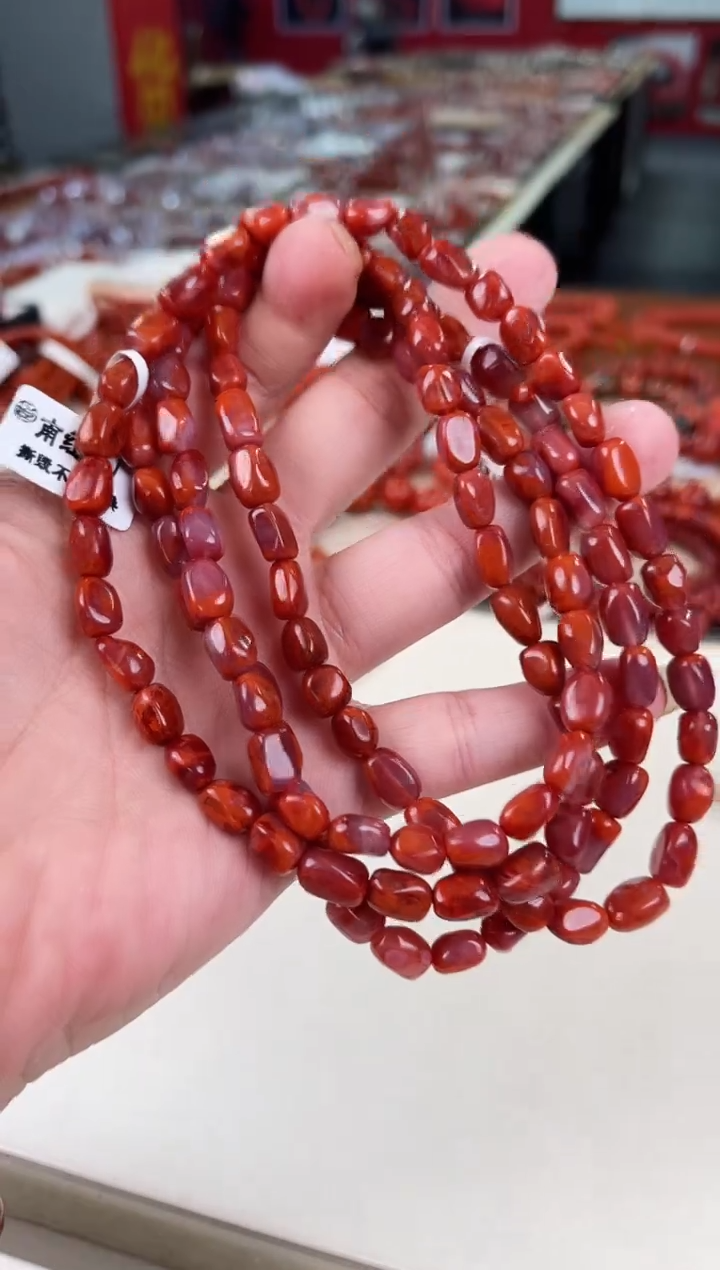 未镶嵌瓦西随型多圈南红玛瑙（多样式发其一）
