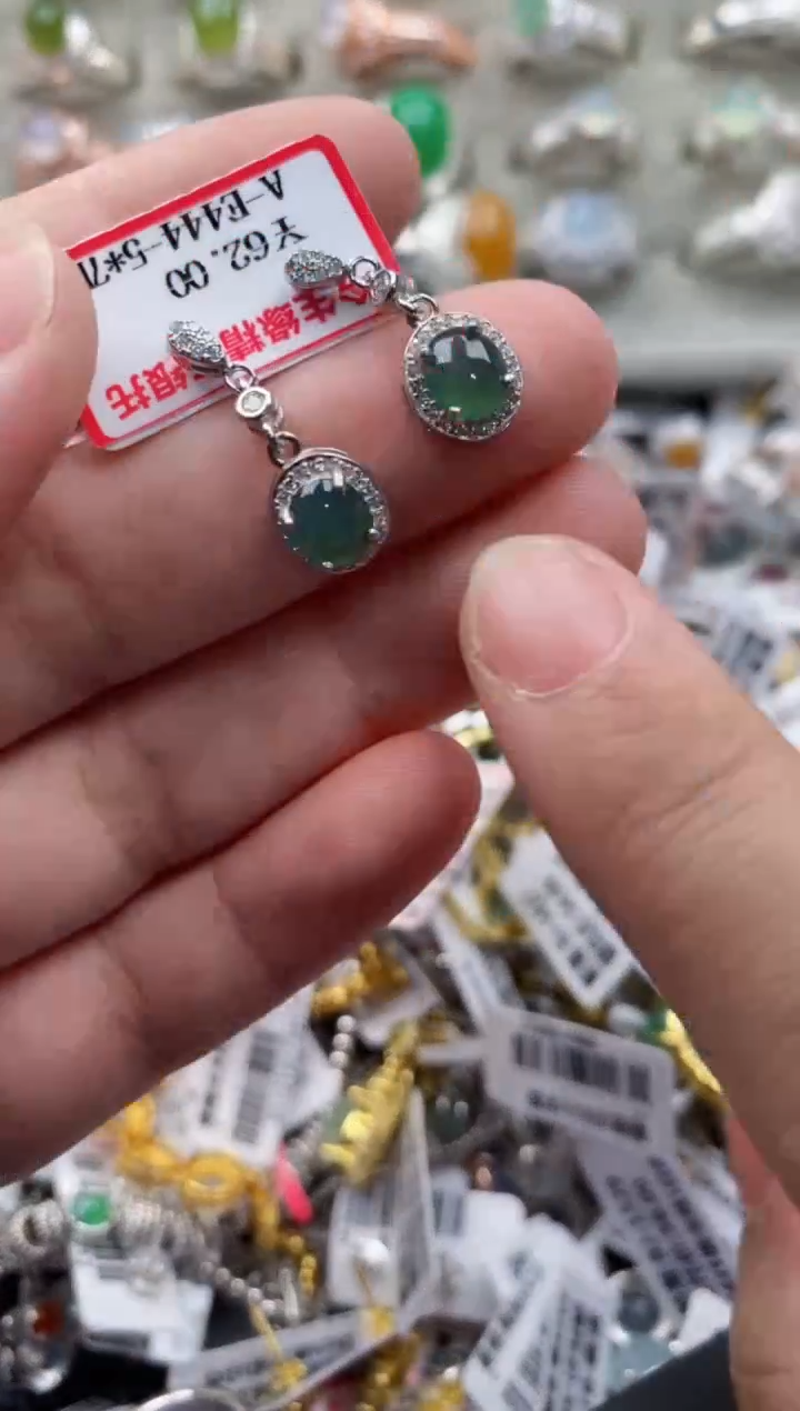 【闪购商品】翡翠戒指银S925镶嵌222222---7