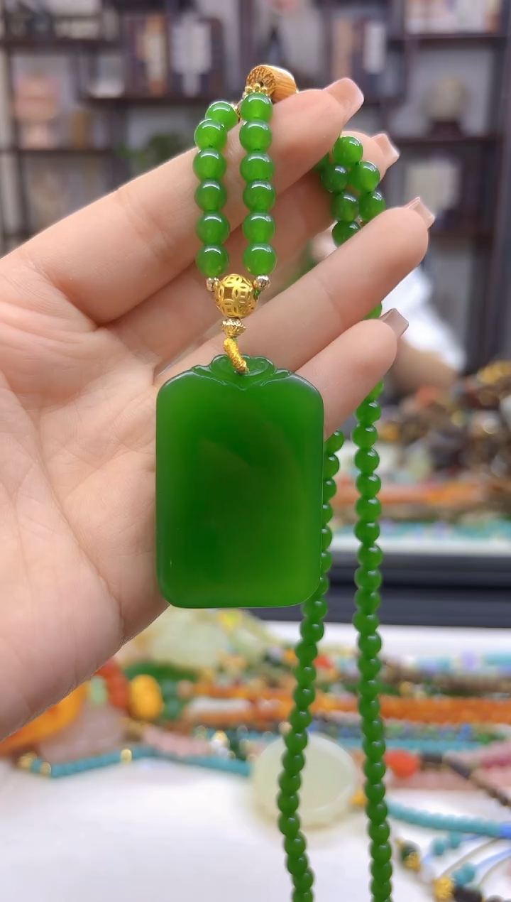 【闪购商品】和田玉（碧玉）毛衣链未镶嵌M448