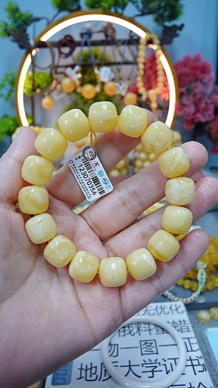 【闪购商品】蜜蜡手串未镶嵌14.5+******