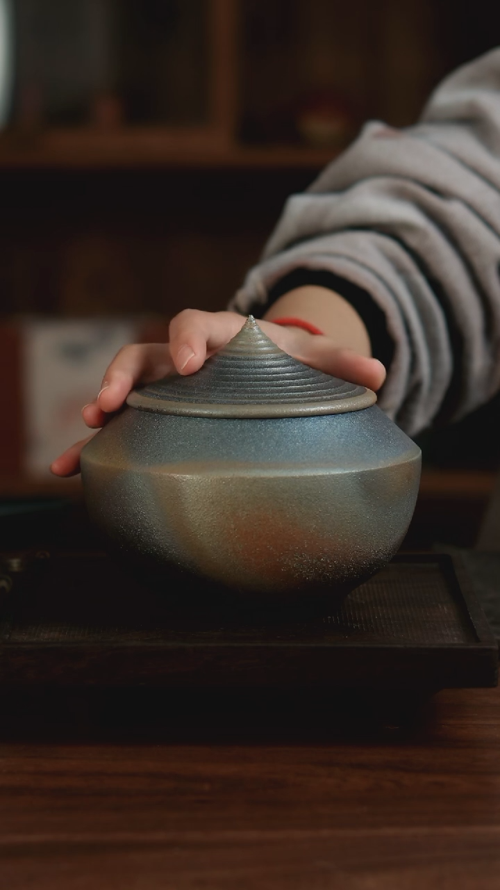 【闪购商品】二生陶作精品柴烧子瞻罐01