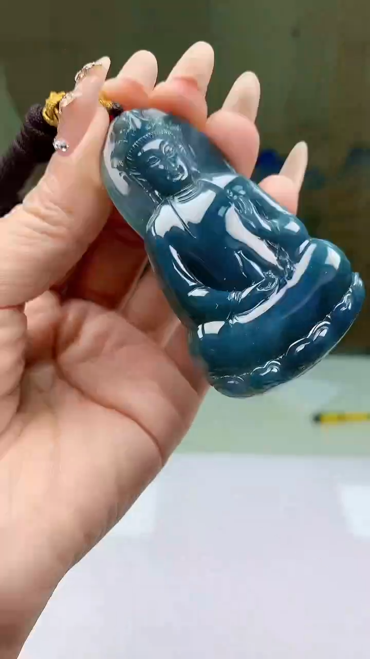 【闪购商品】定制翡翠未镶嵌1502ty-毛货挂件93