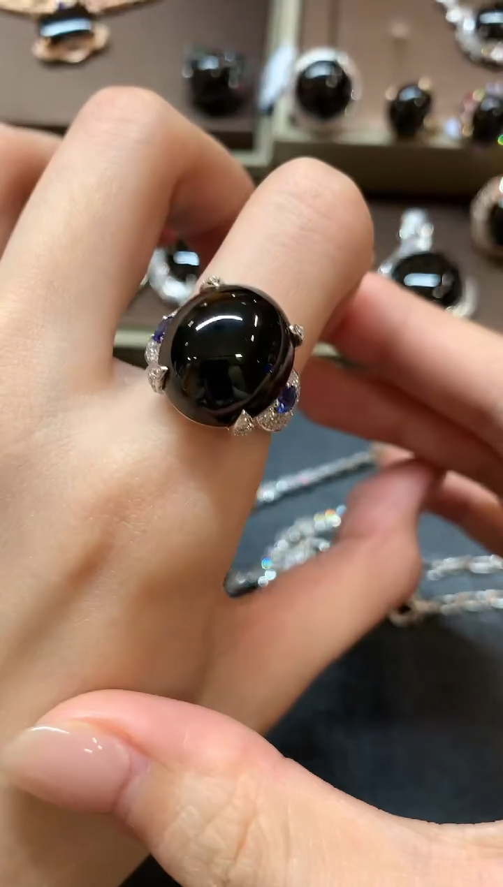 【闪购商品】翡翠戒指18K金镶嵌a148不退换