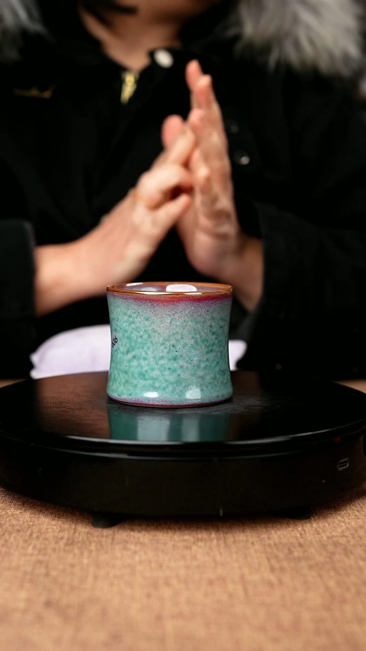 【闪购商品】639#一级品原矿钧瓷炉钧釉直口杯