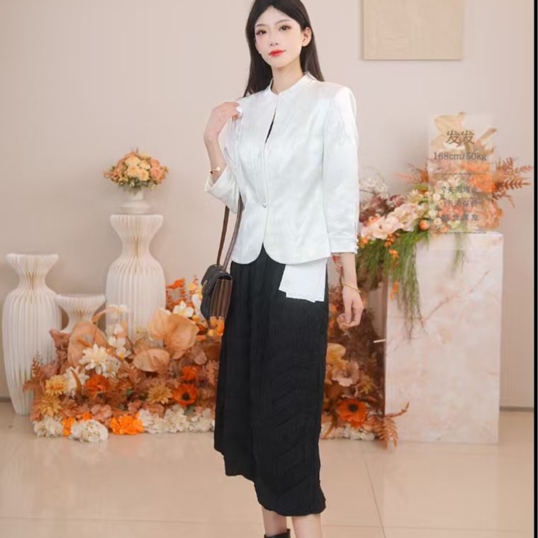 JTGC40502玖姿·安娜蔻白色新中式上衣