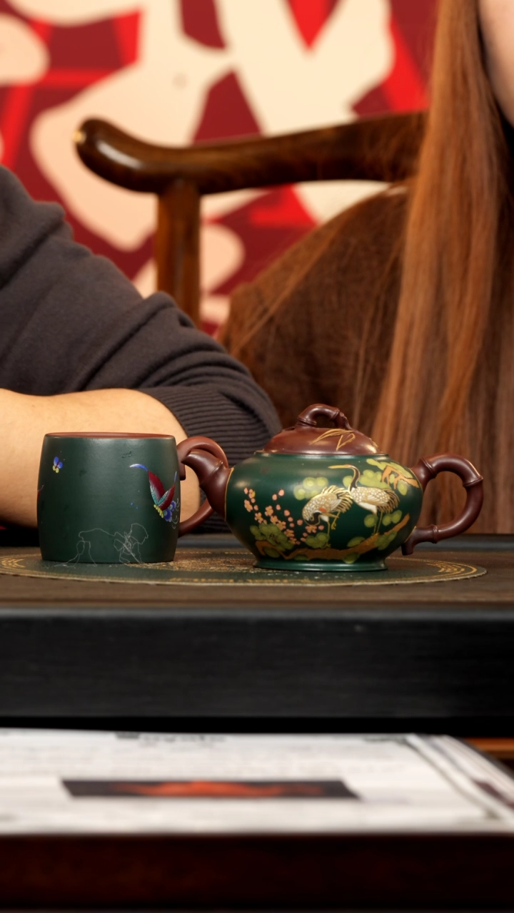 【闪购商品】紫砂茶壶SJK 双色工艺 竹段 