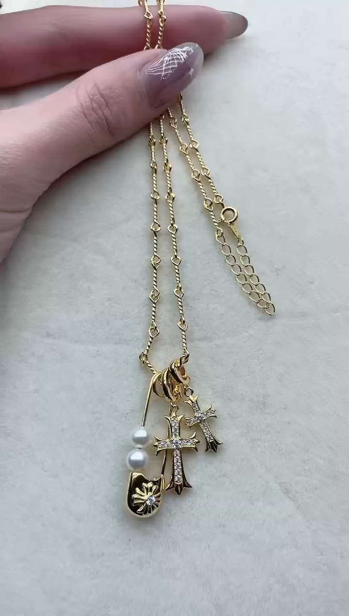 【闪购商品】淡水珍珠套链银S925镶嵌14