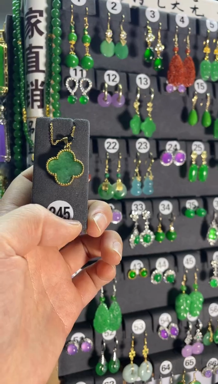 【闪购商品】翡翠耳饰银S925镶嵌245.....