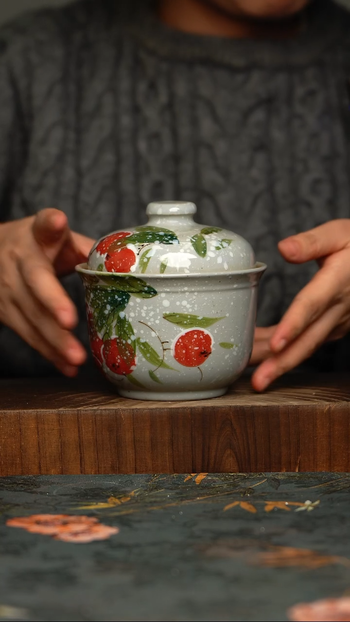 瓷片釉下彩手工手绘同款