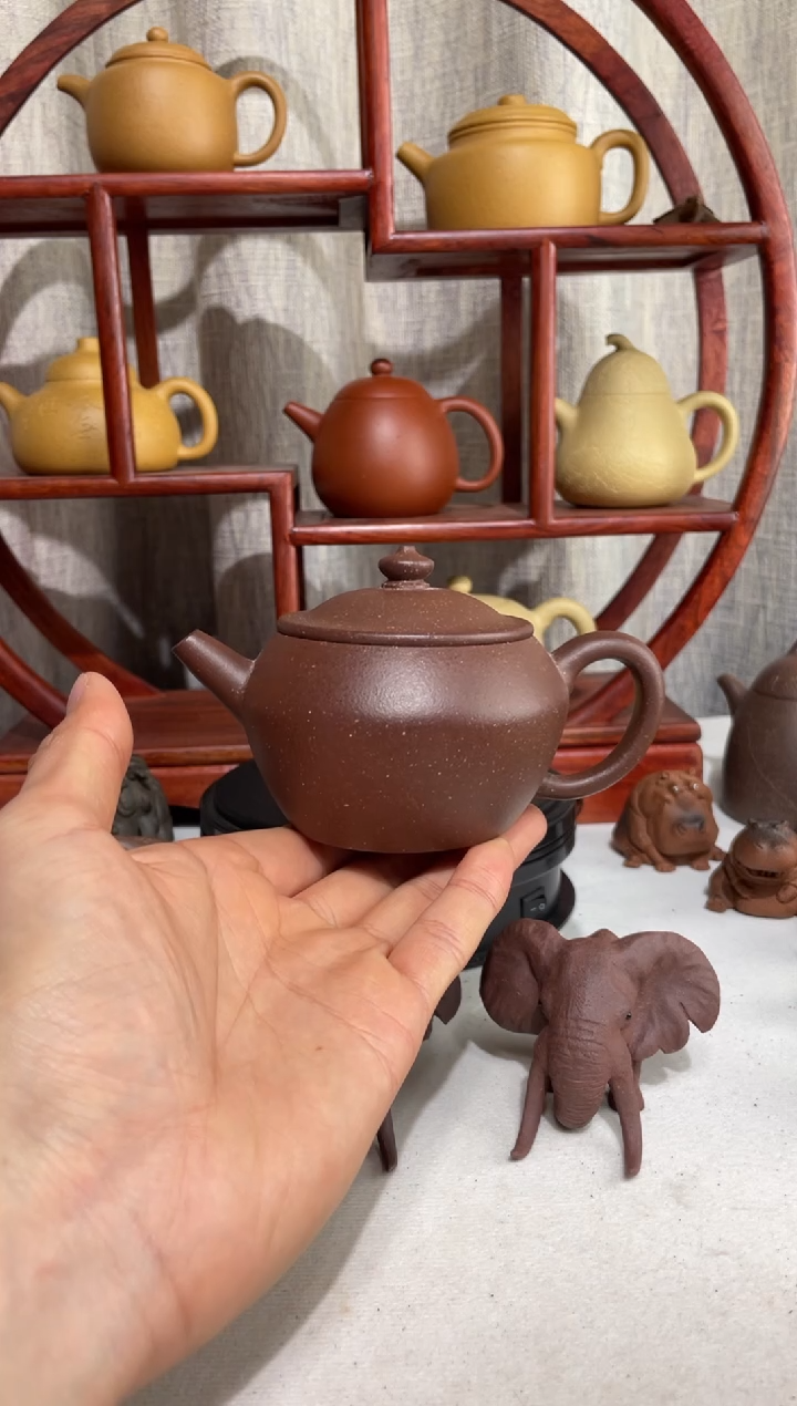 【闪购商品】紫砂茶壶全手手工泥紫玉金砂180cc