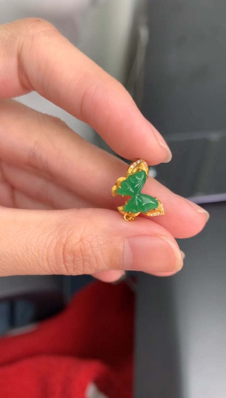【闪购商品】定制翡翠18K金镶嵌模式推广期24小时鉴赏期