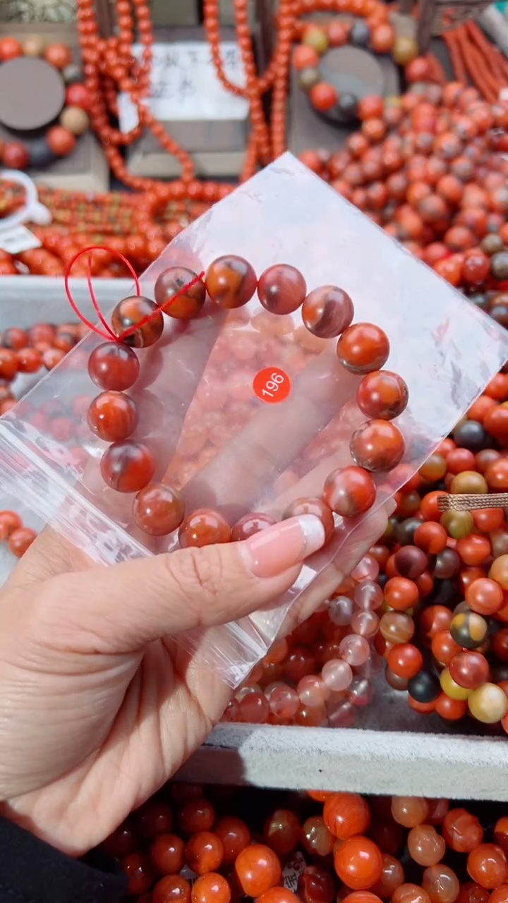 南红玛瑙未镶嵌手串13+