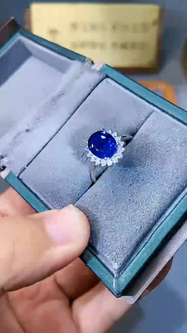 【闪购商品】蓝宝石戒指银S925镶嵌354