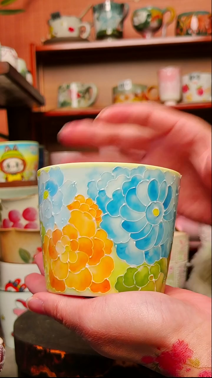 摆件陶景德镇手绘创意陶瓷有瑕