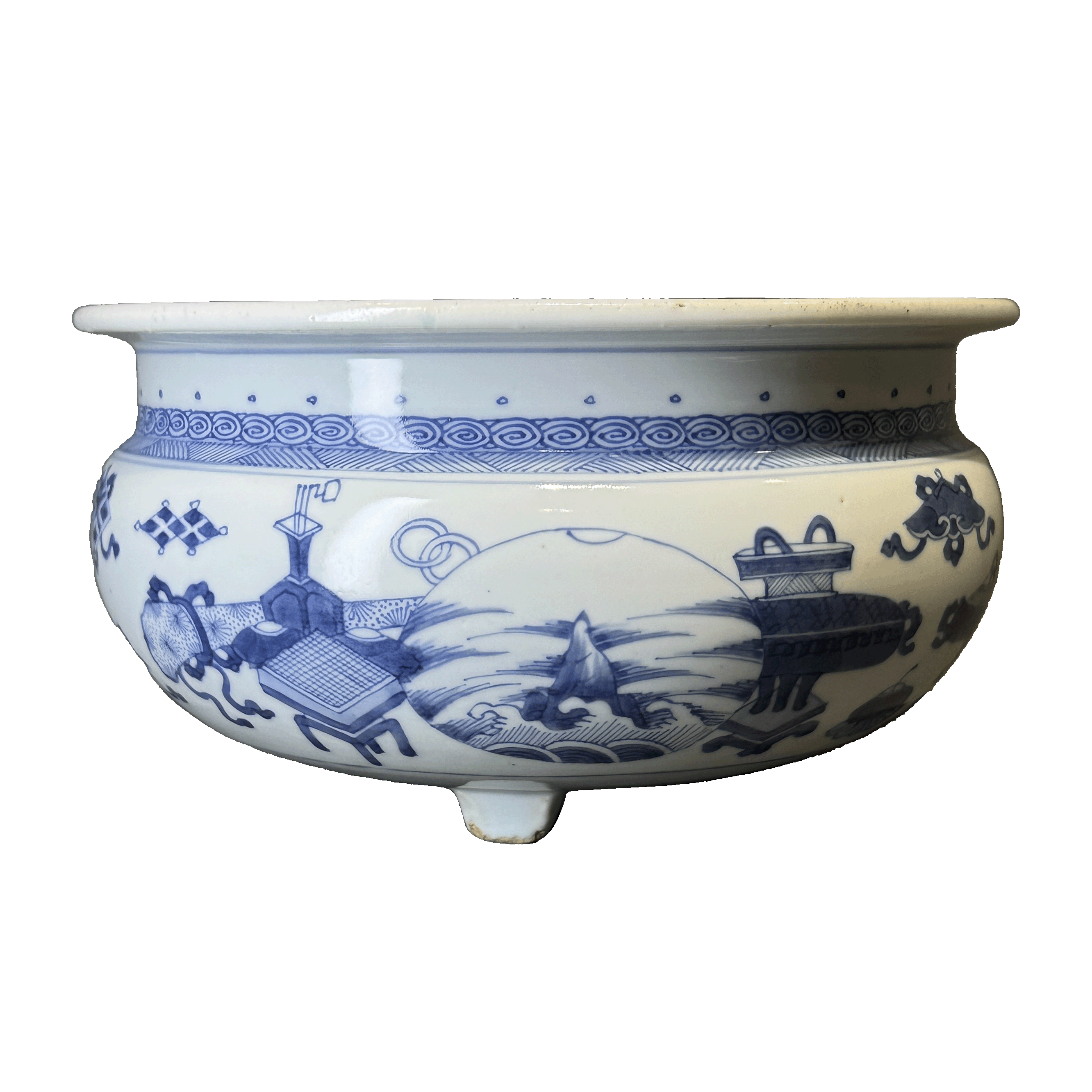 25190600t青花博古纹香炉