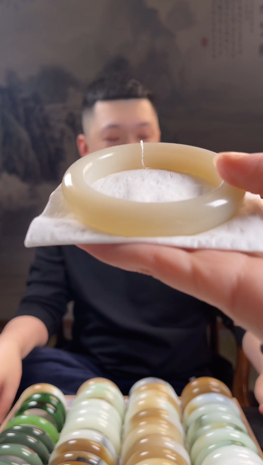 未镶嵌手镯和田玉59+圈口5669