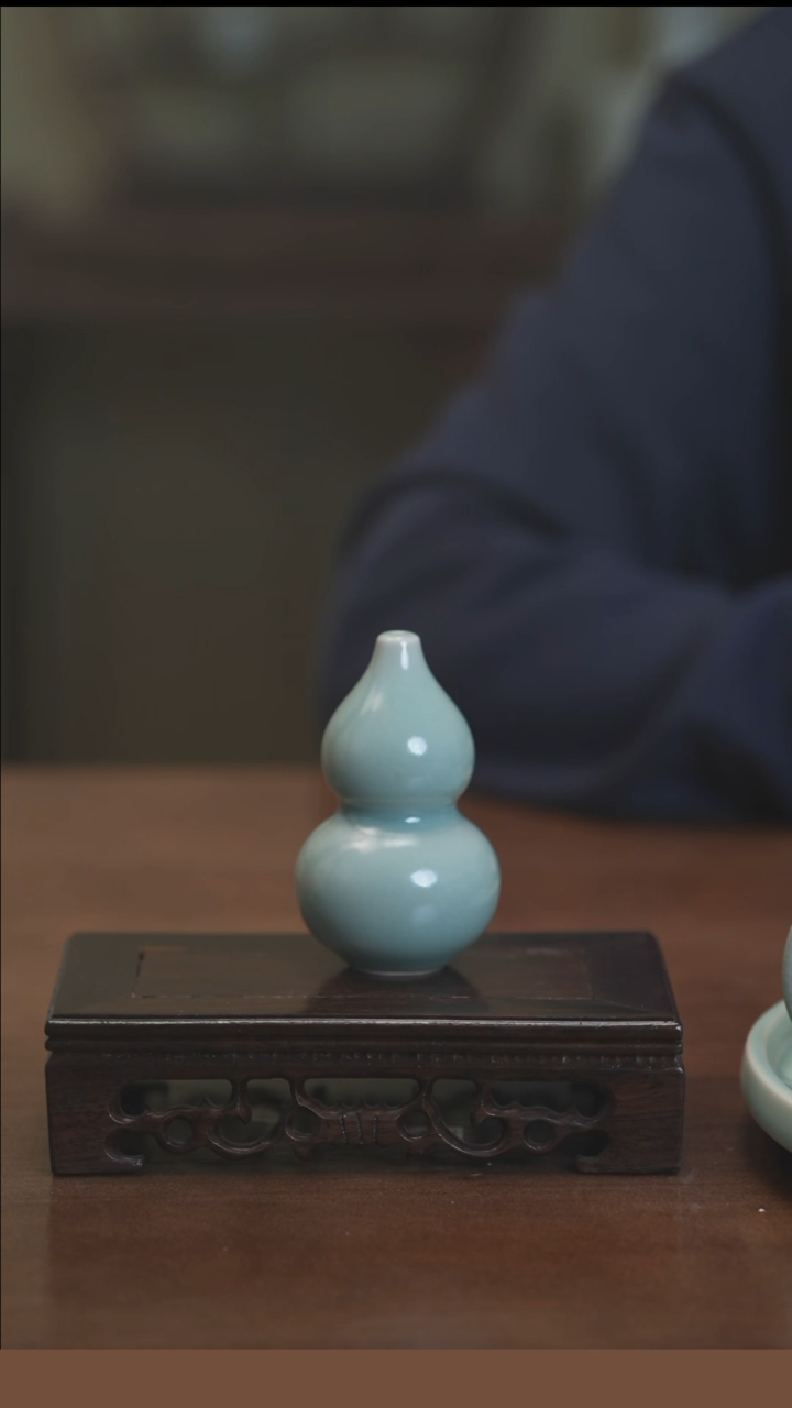 【闪购商品】清凉寺原产地仿古釉手工汝瓷葫芦香插