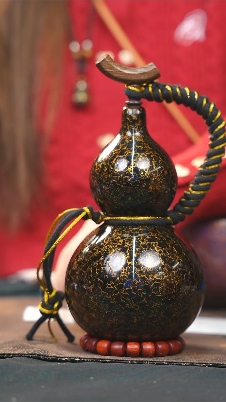 【闪购商品】WA196漆艺酒葫芦不包手串及旋转底座