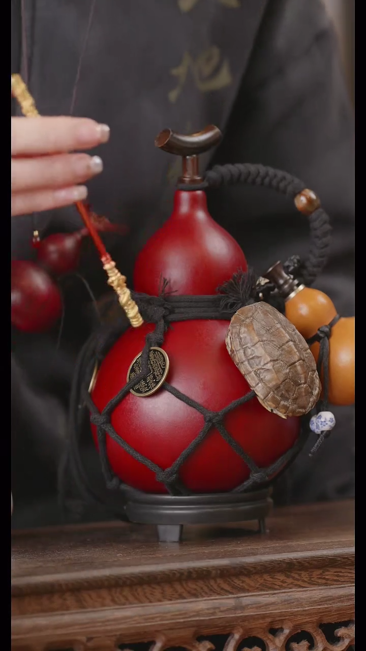 【闪购商品】294号精品天然大漆工艺防渗内胆酒葫芦~