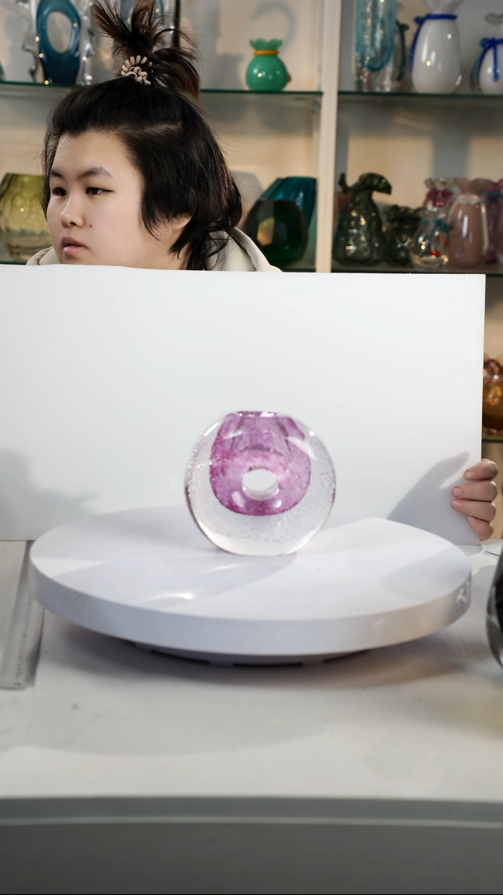 【闪购商品】琉璃【弘扬】高13轻奢琉璃花器微瑕福利