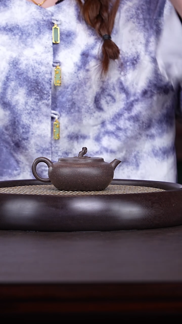 【闪购商品】紫砂茶壶十竹斋14-50 梨皮紫泥佛手160c